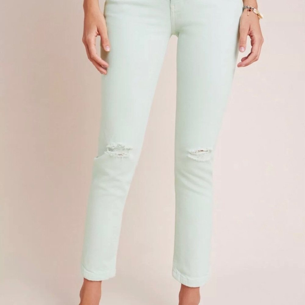 Anthropologie Pilcro mint high-rise slim Jeans 29 - Picture 4 of 7
